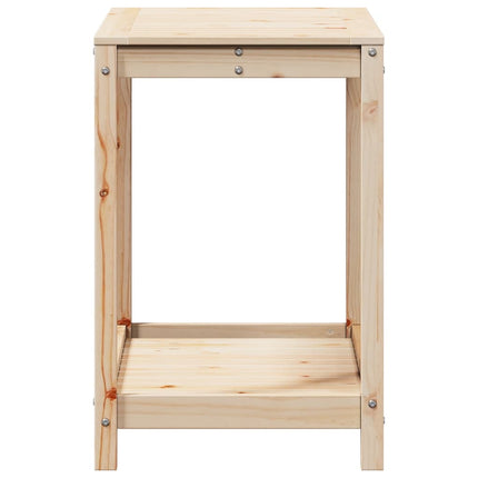 plantebord med hylde 82,5x50x75 cm massivt fyrretræ