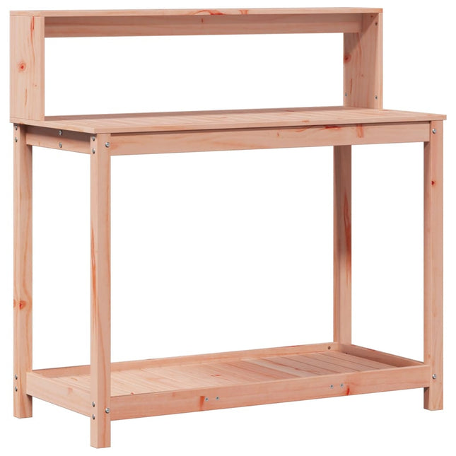 plantebord med hylder 108x50x109,5 cm massivt douglasgran