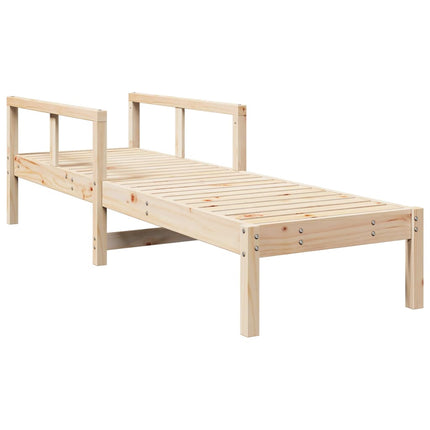 liggestol 199,5x62x55 cm massivt fyrretræ