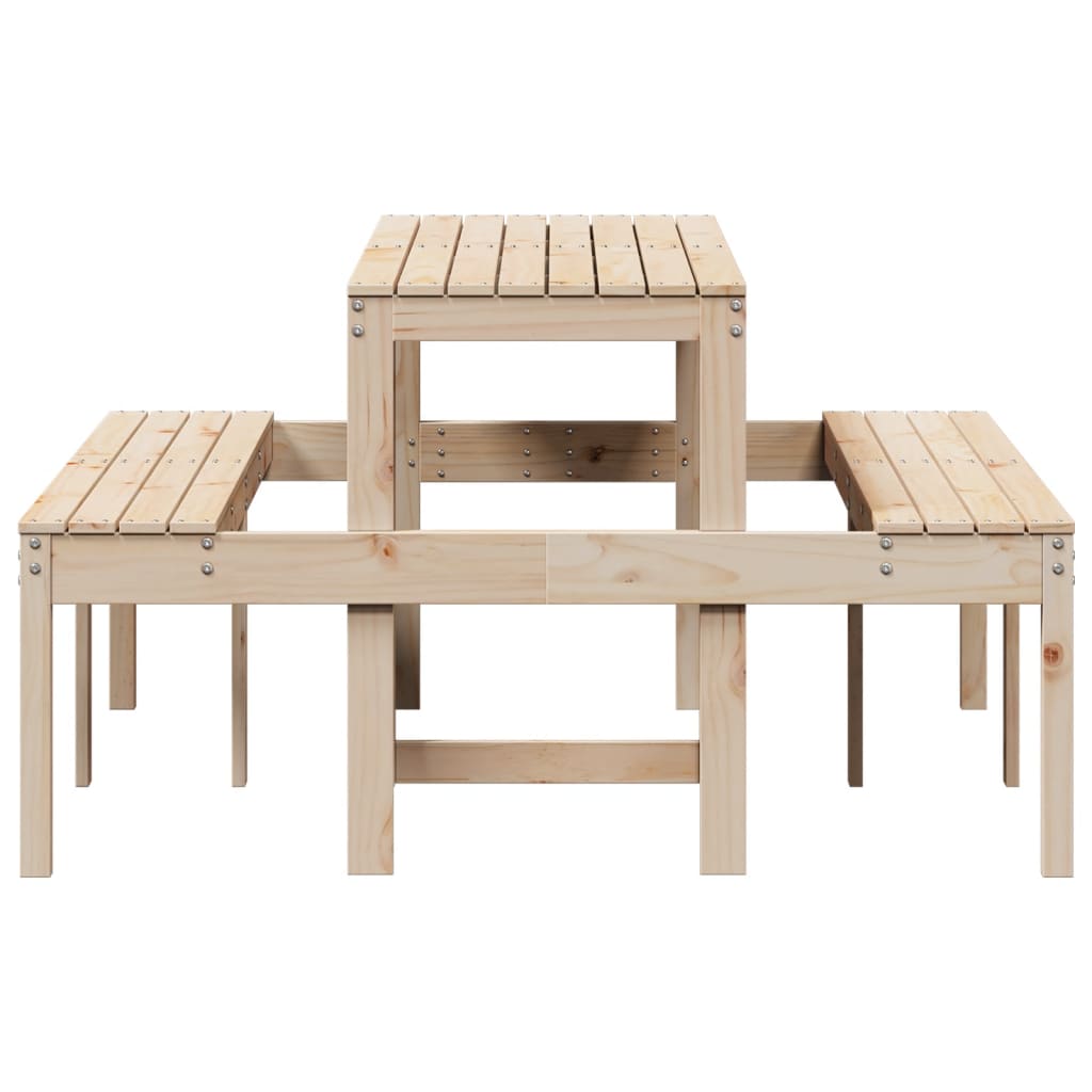 picnicbord 160x134x75 cm massivt fyrretræ