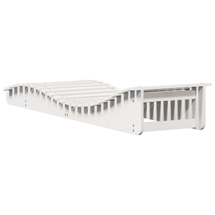 liggestol 205x60x31,5 cm massivt fyrretræ hvid