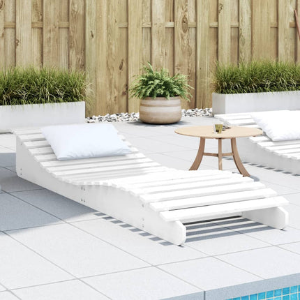 liggestol 205x60x31,5 cm massivt fyrretræ hvid