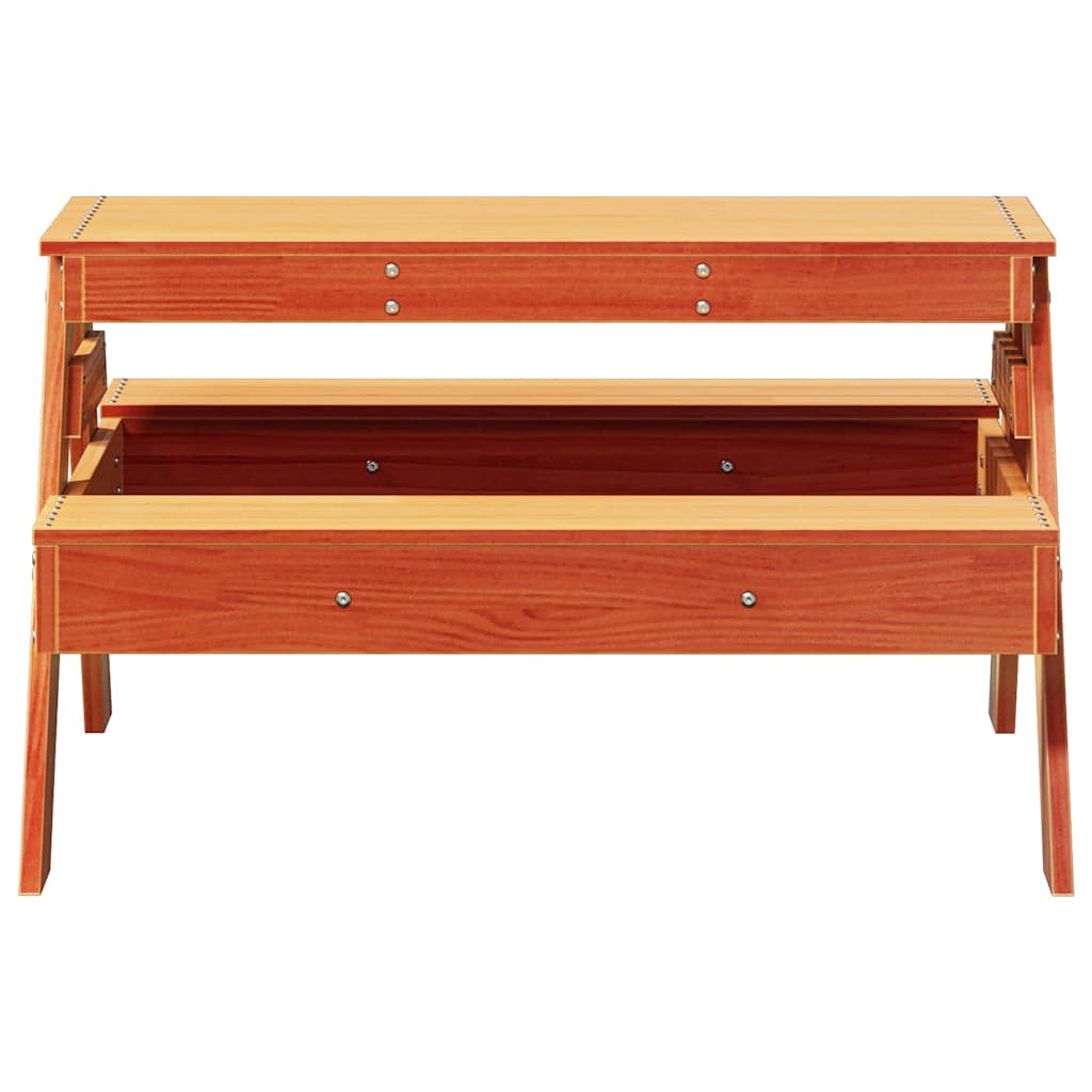 picnicbord til børn 88x97x52 cm massivt fyrretræ gyldenbrun