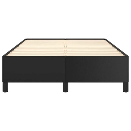 sengeramme uden madras 120x190 cm kunstlæder enkeltseng sort