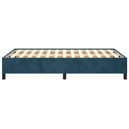 sengeramme uden madras 120x190 cm fløjl mørkeblå