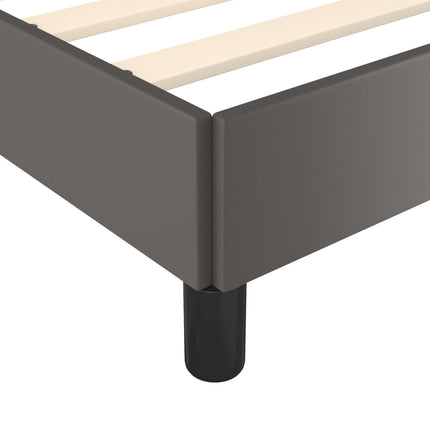 sengeramme uden madras 120x190 cm kunstlæder enkeltseng grå