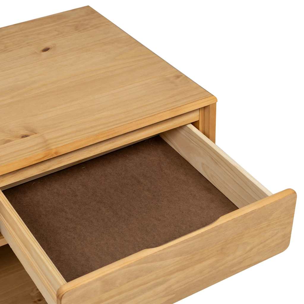 sofabord SAUDA 99x55x45 cm massivt fyrretræ egetræsfarvet