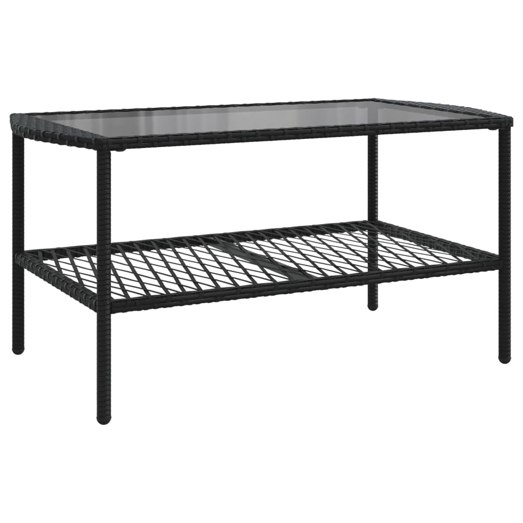 sofasæt til haven 4 dele med hynder polyrattan sort