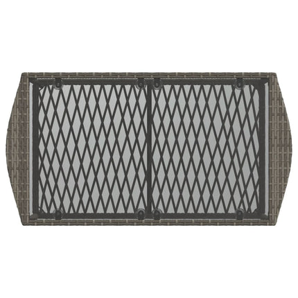 sofasæt til haven 4 dele med hynder polyrattan grå