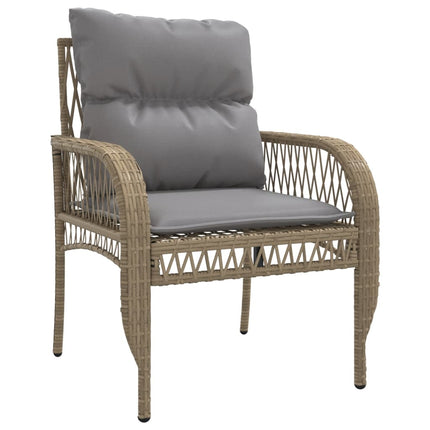 sofasæt til haven 4 dele med hynder polyrattan beige