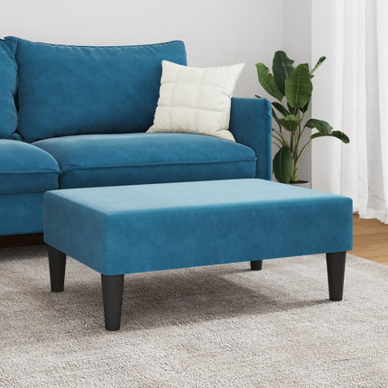 fodskammel 77x55x31 cm velour blå
