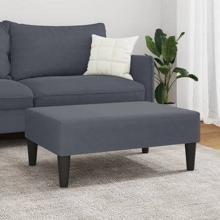 fodskammel 77x55x31 cm velour mørkegrå