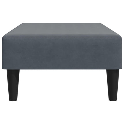 fodskammel 77x55x31 cm velour mørkegrå