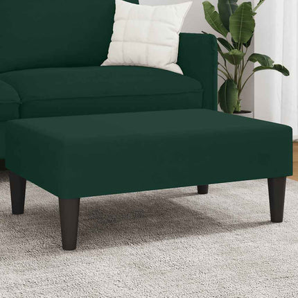 fodskammel 77x55x31 cm velour mørkegrøn