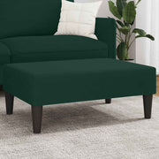 fodskammel 77x55x31 cm velour mørkegrøn