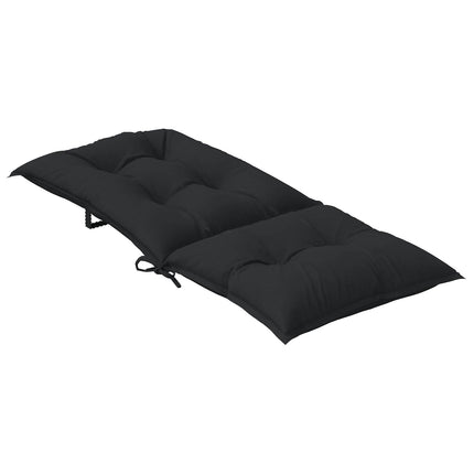 Højrygget Stol Pudepakke 2 stk. Polyester Melange Sort