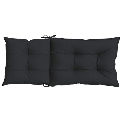 Højrygget Stol Pudepakke 2 pcs Melange Sort 120 x 50 x 7 cm