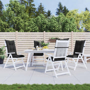 Højrygget Stol Pudepakke 4 pcs Melange Sort 120 x 50 x 7 cm