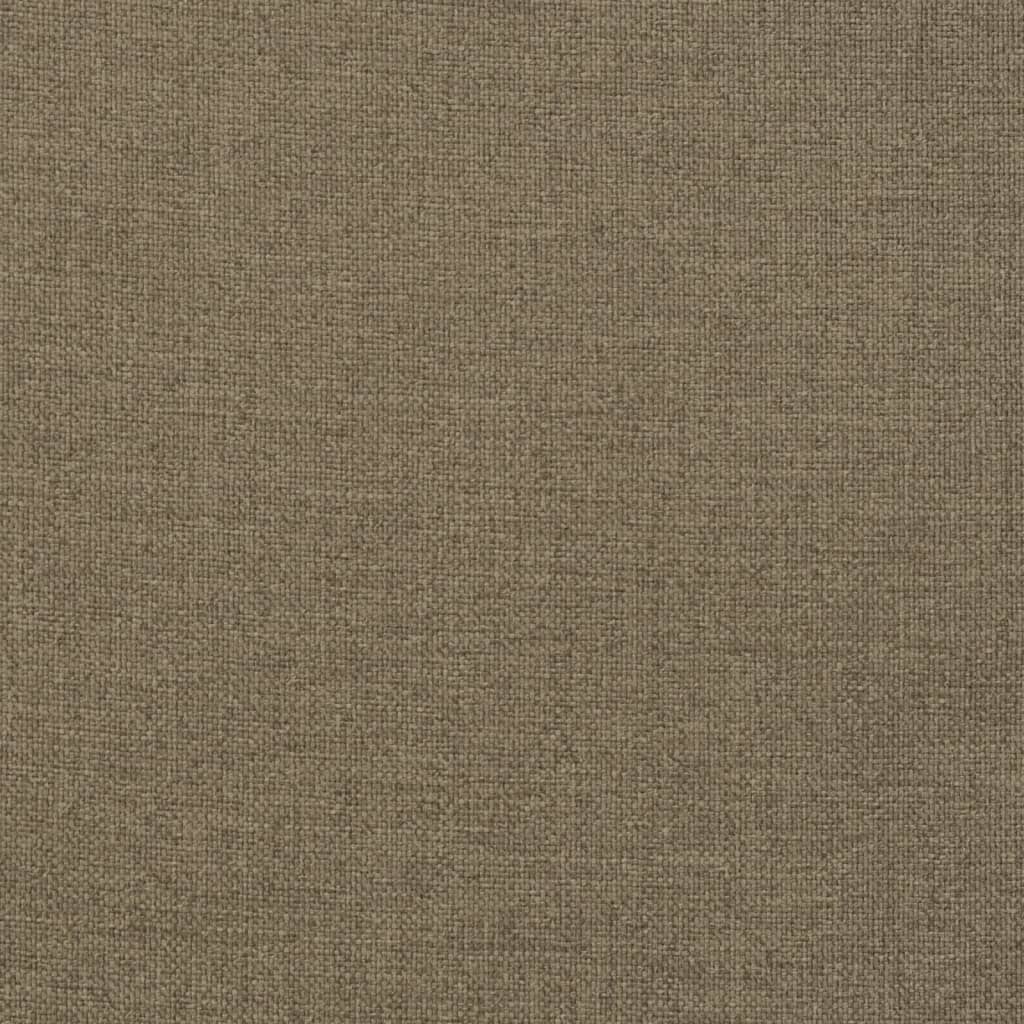 stolehynder med høj ryg 6 stk. 120x50x7 cm stof gråbrun