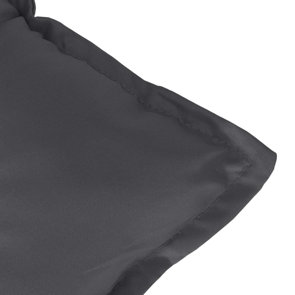 stolehynder med lav ryg 2 stk. 100x50x7 cm stof antracitgrå