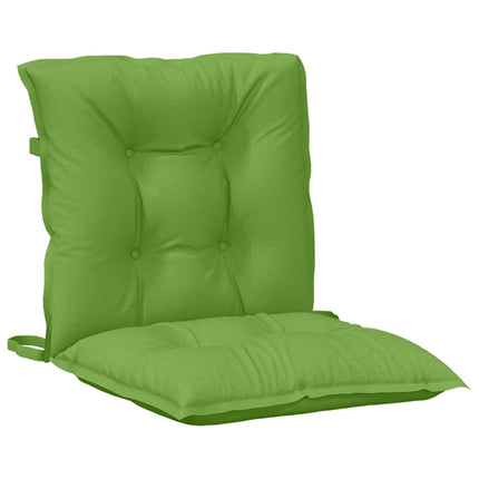 stolehynder med lav ryg 2 stk. 100x50x7 cm stof grøn
