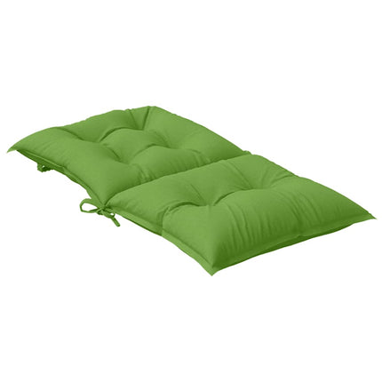 stolehynder med lav ryg 2 stk. 100x50x7 cm stof grøn