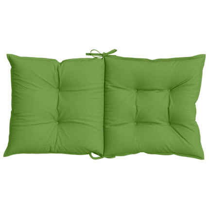 stolehynder med lav ryg 2 stk. 100x50x7 cm stof grøn