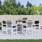 Lavrygget Stolepuder Sæt 6 pcs Melange Sort 100 x 50 x 7 cm
