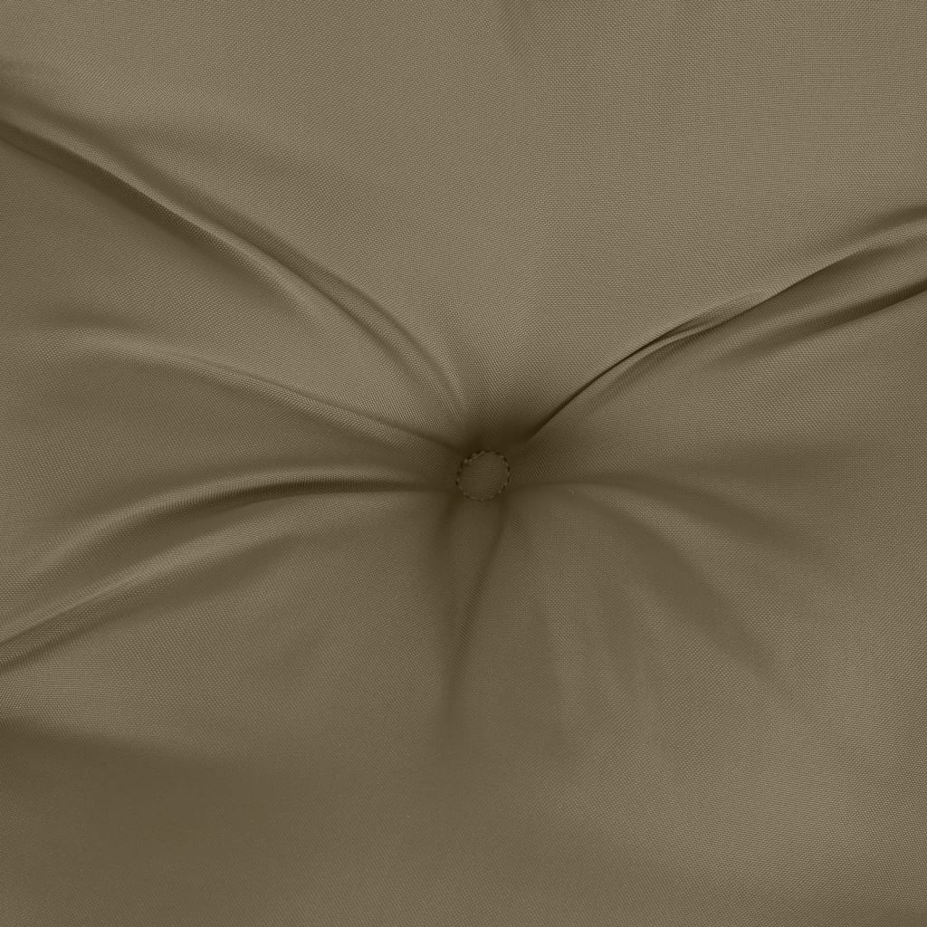 stolehynder med lav ryg 4 stk. 100x50x7 cm stof gråbrun