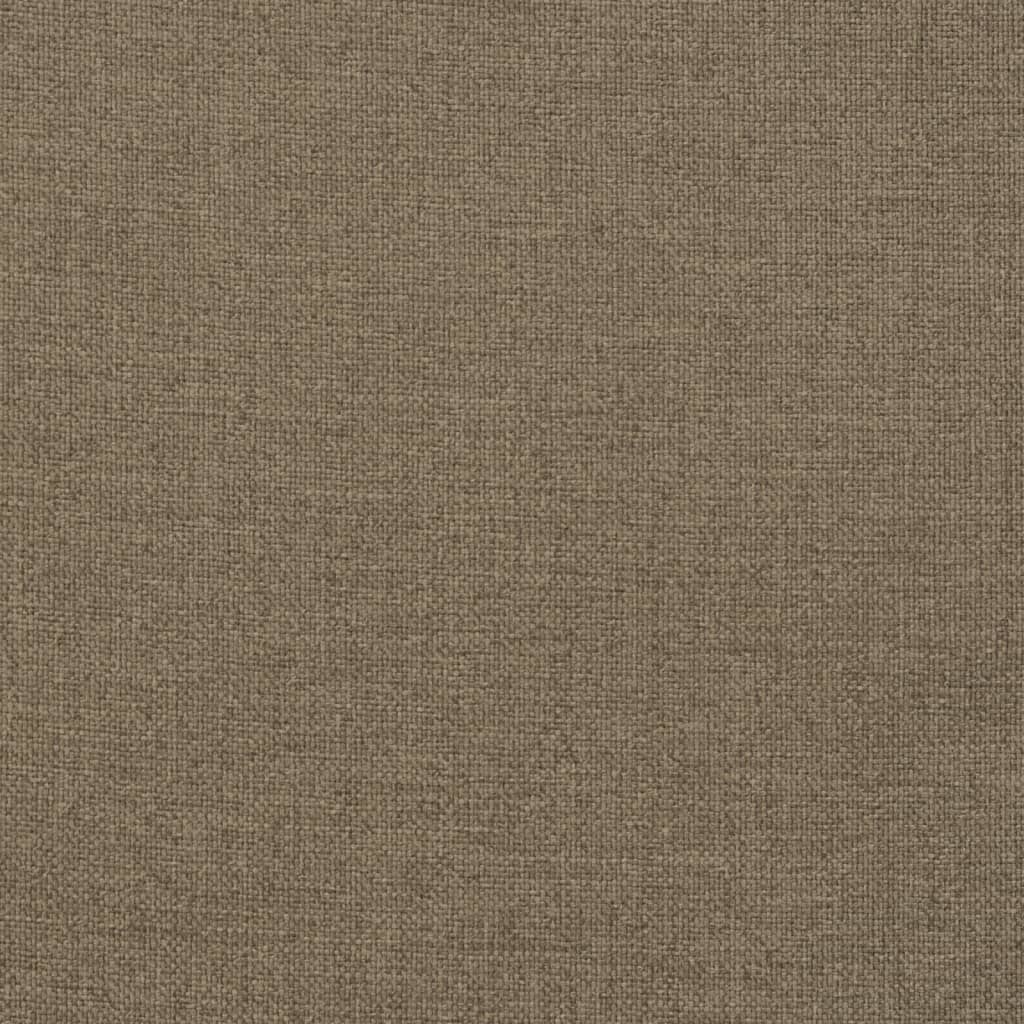 stolehynder med lav ryg 4 stk. 100x50x7 cm stof gråbrun