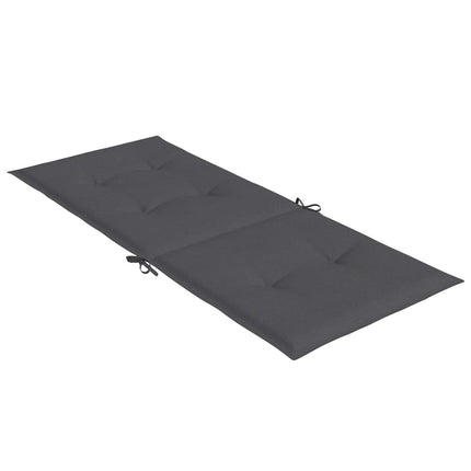 stolehynder med høj ryg 2 stk. 120x50x4 cm stof antracitgrå