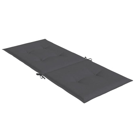 stolehynder med høj ryg 4 stk. 120x50x4 cm stof antracitgrå