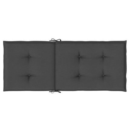 stolehynder med høj ryg 4 stk. 120x50x4 cm stof antracitgrå
