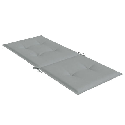 stolehynder med høj ryg 2 stk. 120x50x4 cm stof lysegrå