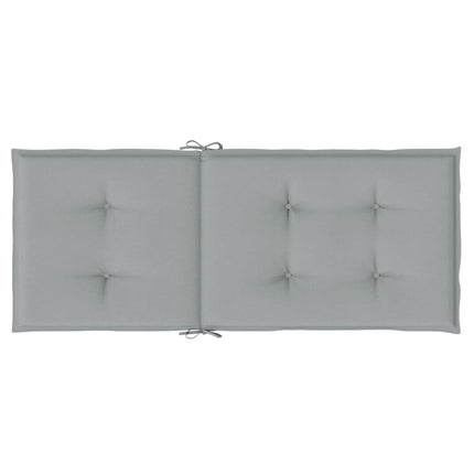 stolehynder med høj ryg 2 stk. 120x50x4 cm stof lysegrå
