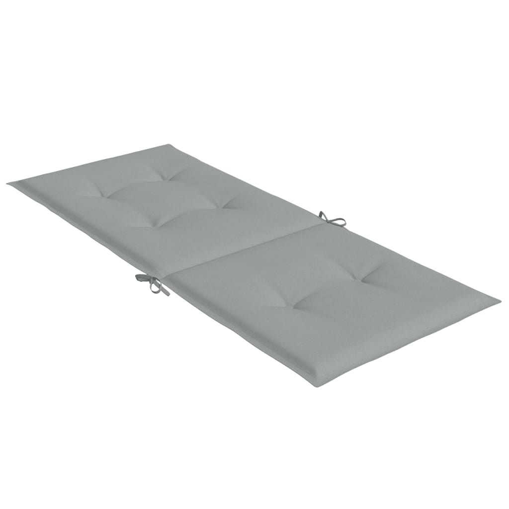 stolehynder med høj ryg 6 stk. 120x50x4 cm stof lysegrå