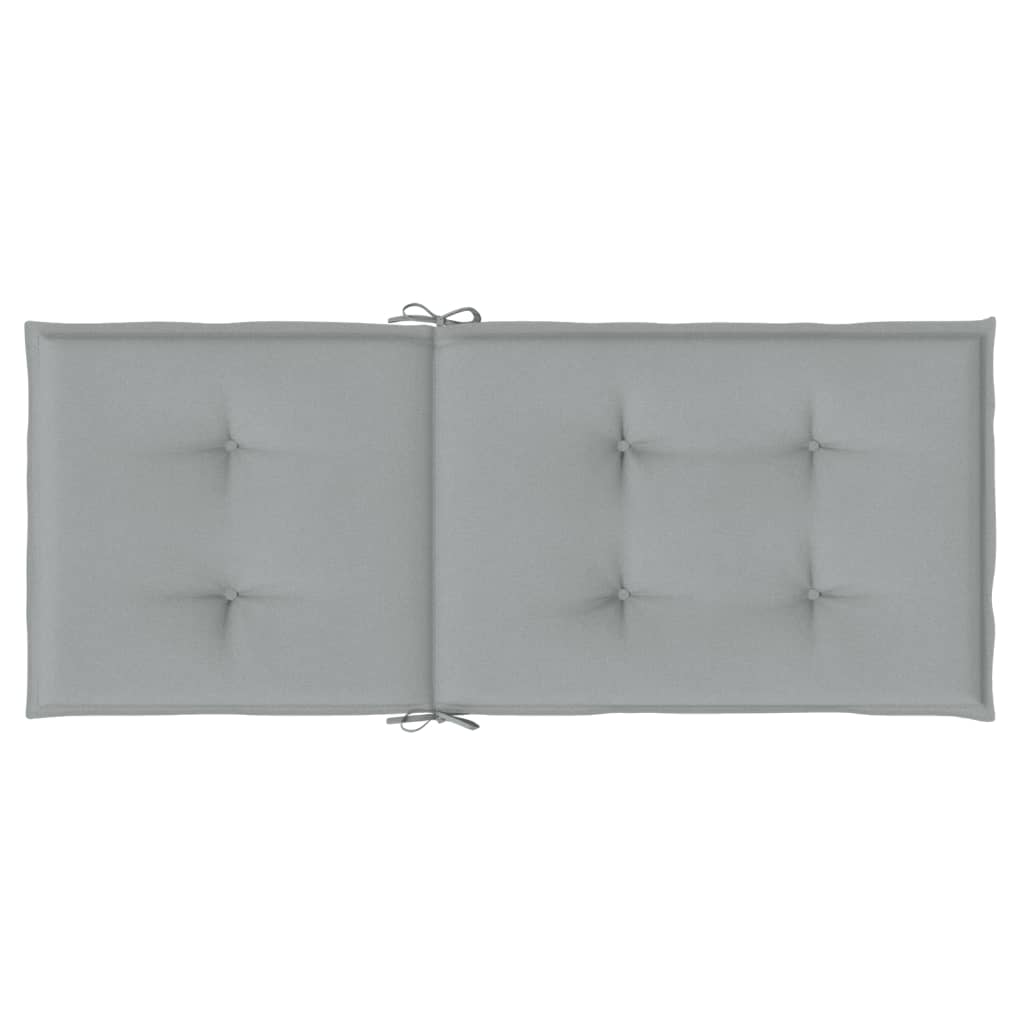 stolehynder med høj ryg 6 stk. 120x50x4 cm stof lysegrå