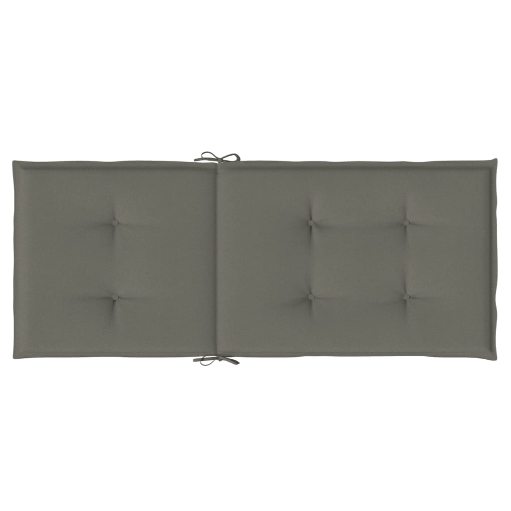 stolehynder med høj ryg 6 stk. 120x50x4 cm stof mørkegrå