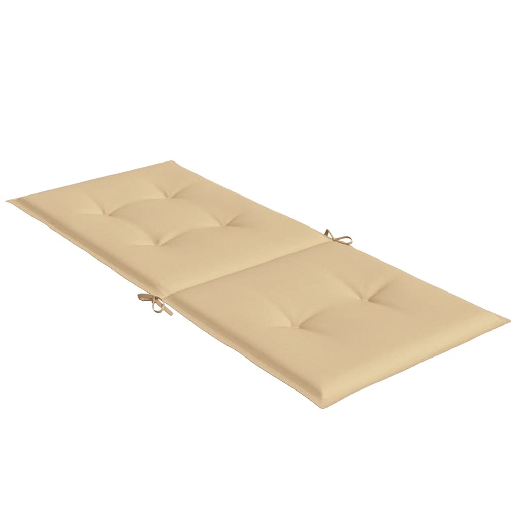 stolehynder med høj ryg 4 stk. 120x50x4 cm stof beige