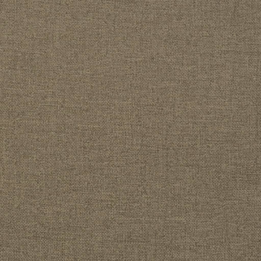 stolehynder med høj ryg 6 stk. 120x50x4 cm stof gråbrun
