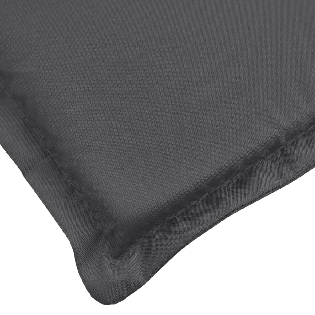 stolehynder med lav ryg 2 stk. 100x50x4 cm stof antracitgrå