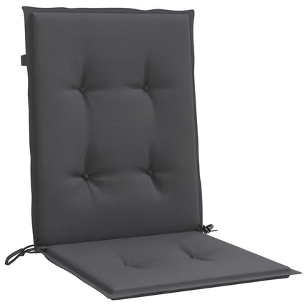 stolehynder med lav ryg 4 stk. 100x50x4 cm stof antracitgrå