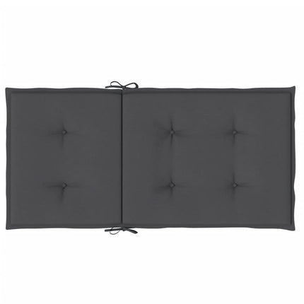 stolehynder med lav ryg 4 stk. 100x50x4 cm stof antracitgrå