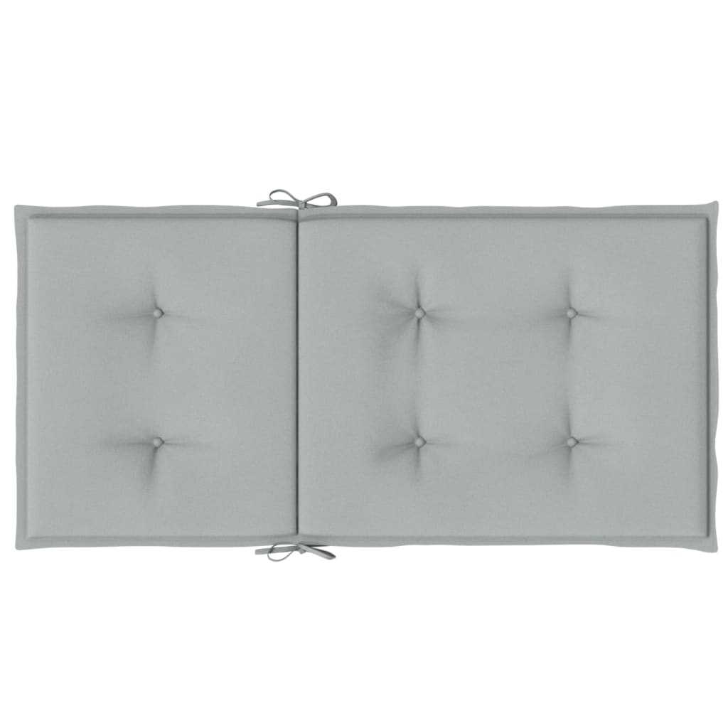stolehynder med lav ryg 6 stk. 100x50x4 cm stof lysegrå