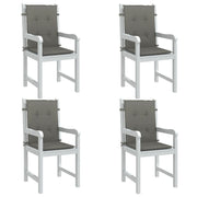 stolehynder med lav ryg 4 stk. 100x50x4 cm stof mørkegrå