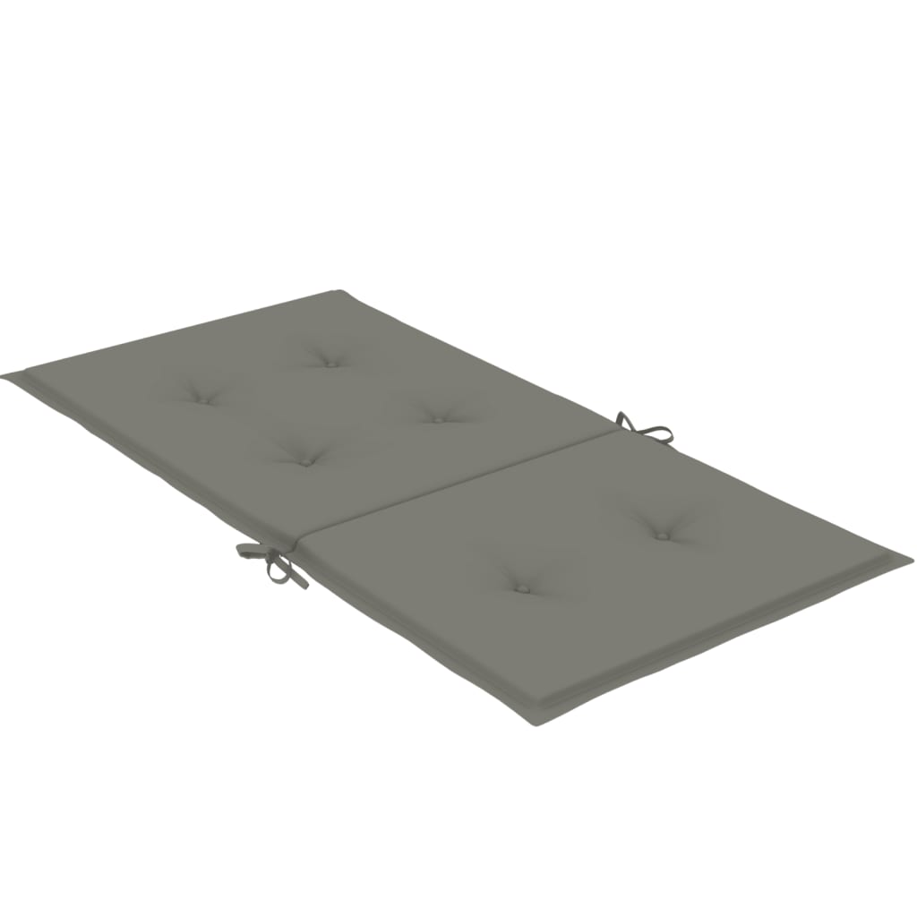 stolehynder med lav ryg 6 stk. 100x50x4 cm stof mørkegrå