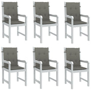 stolehynder med lav ryg 6 stk. 100x50x4 cm stof mørkegrå