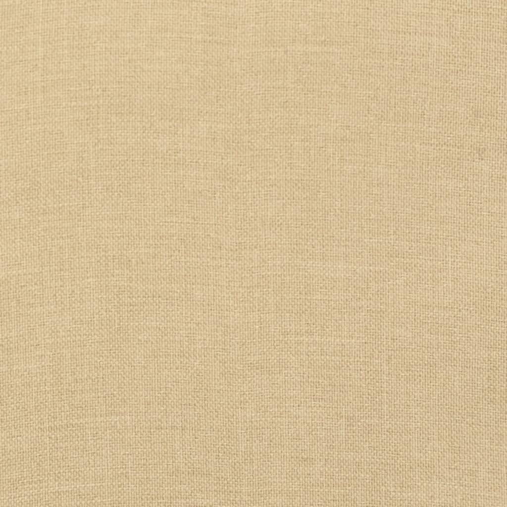 stolehynder med lav ryg 4 stk. 100x50x4 cm stof beige