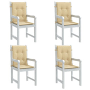 stolehynder med lav ryg 4 stk. 100x50x4 cm stof beige
