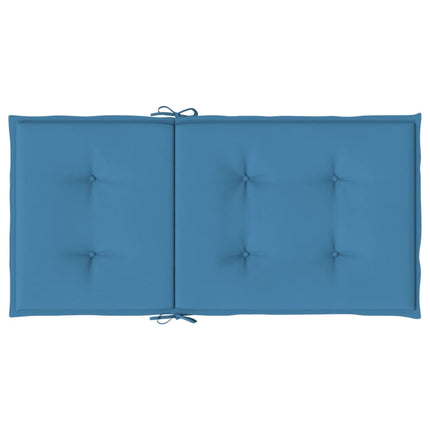 stolehynder med lav ryg 4 stk. 100x50x4 cm stof blå